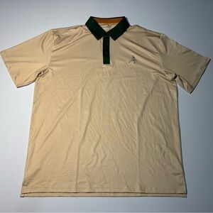 Grateful Dead x Section 119 Mens XL Embroidered Skeleton Polo Shirt Tan